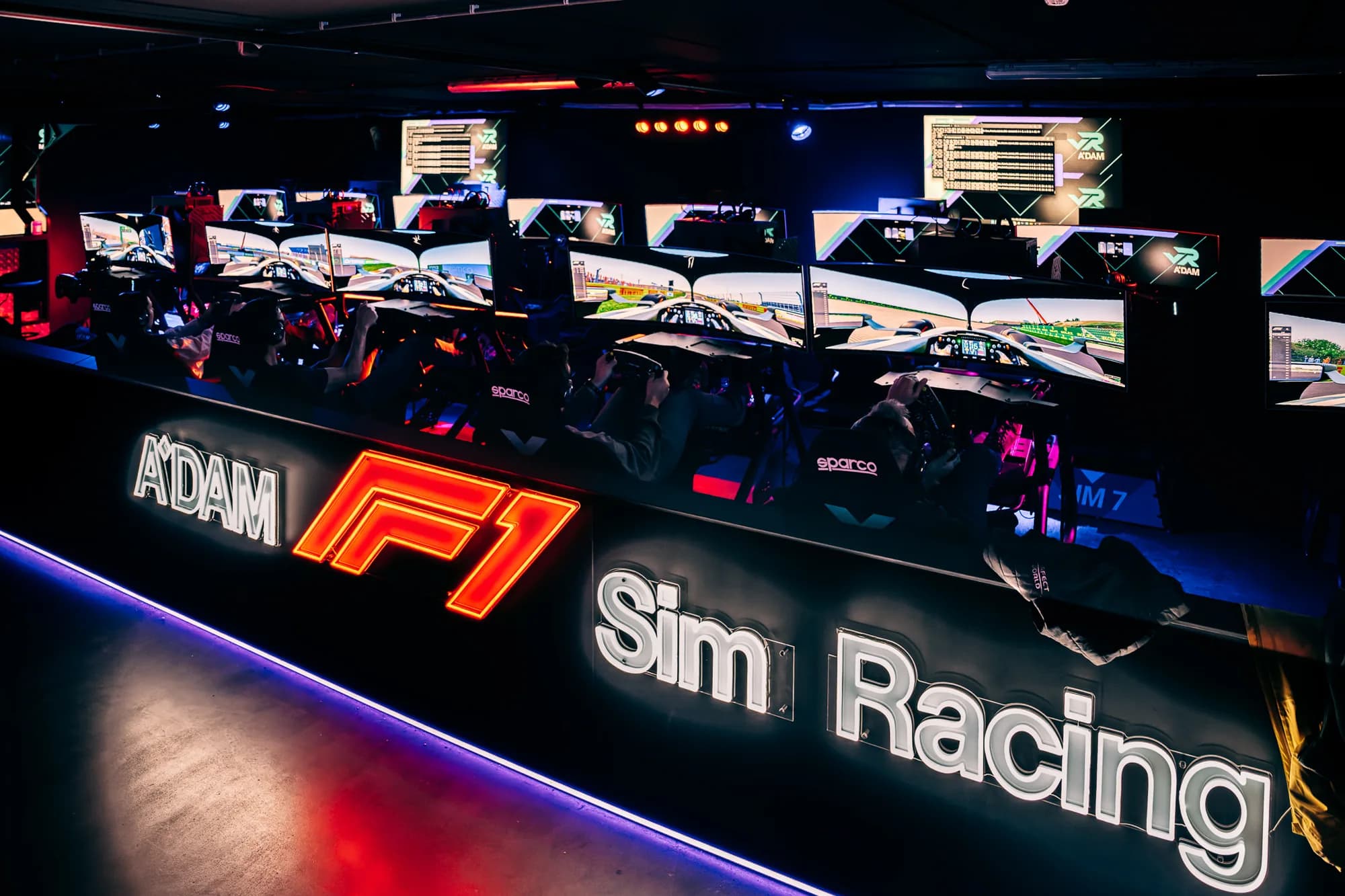 Race simulators in action at A'DAM VR