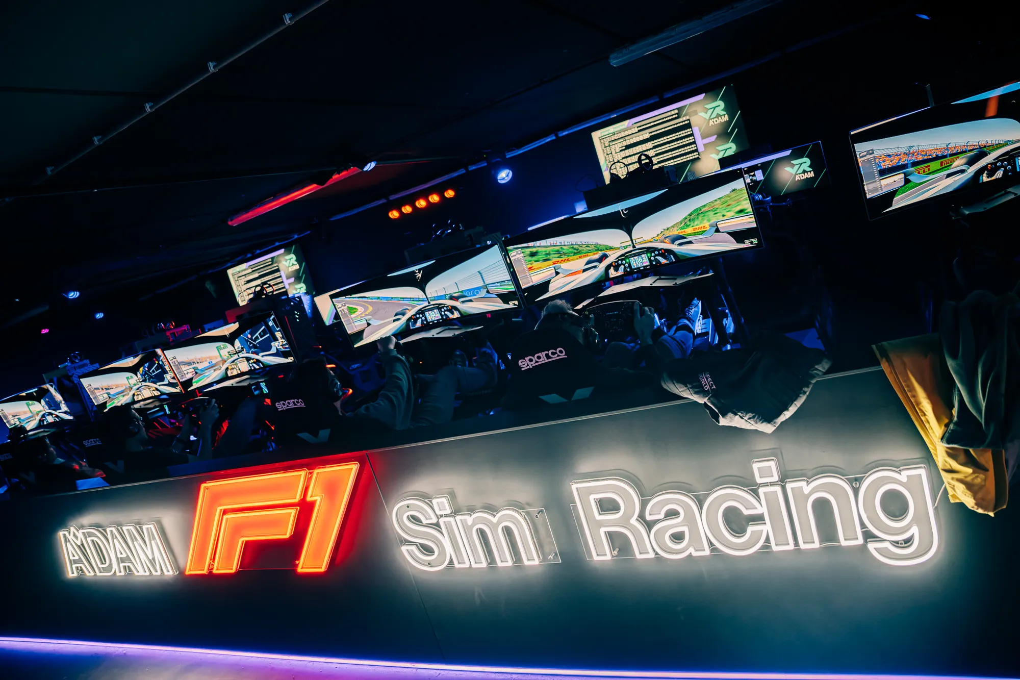Photo: row of simulators