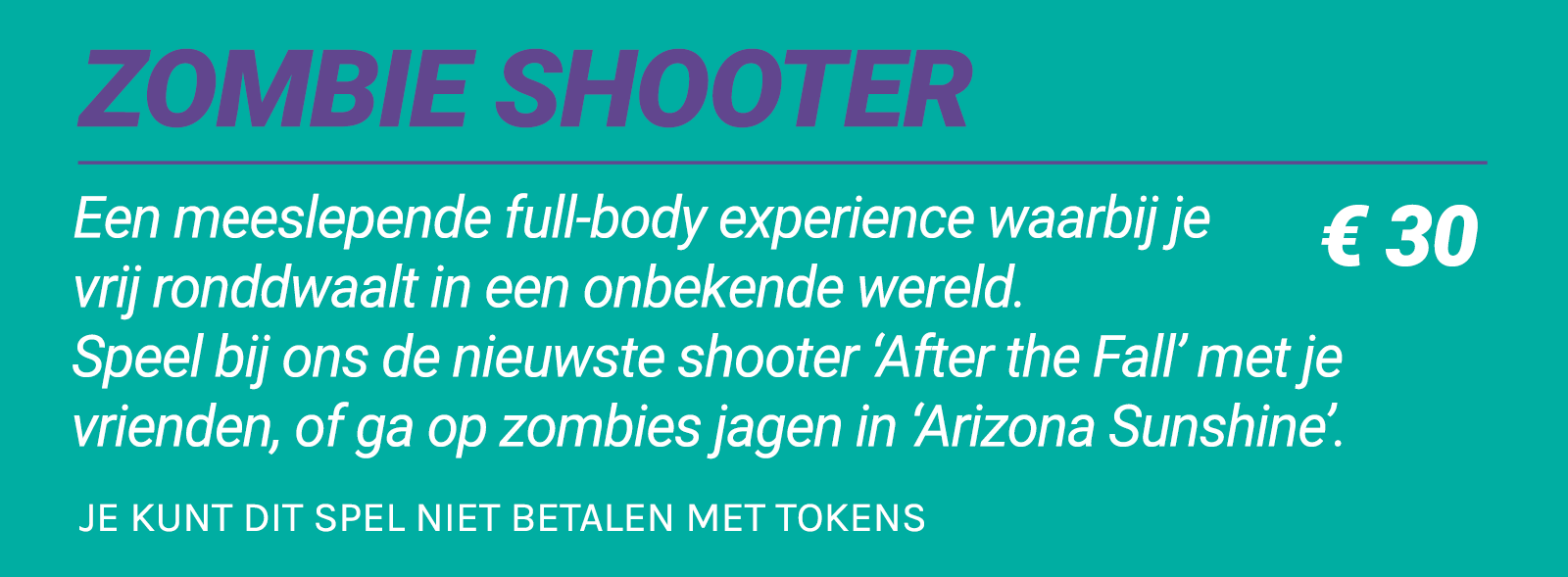 Website - NL Zombie shooter prijstlijst