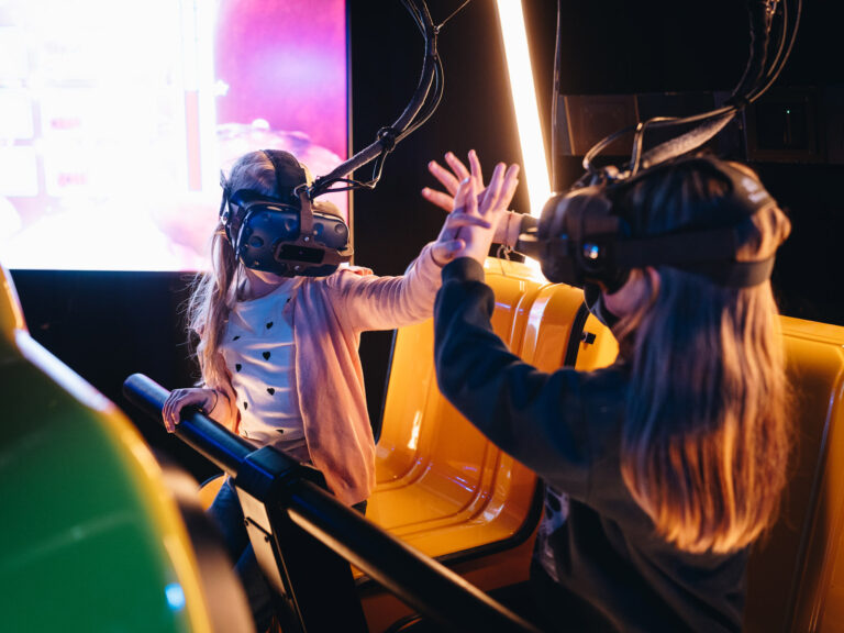 Kids playing Triotech | A'DAM VR